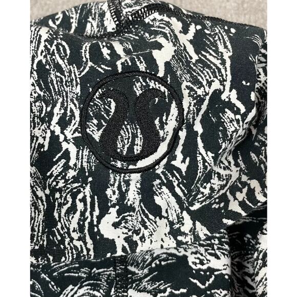 Lululemon Scuba Hoodie Nami Wave White Black Size 6 - Picture 6 of 8